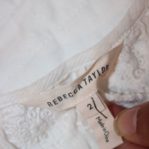 Rebecca Taylor White boho Crop top Women 2 - Picture 5 of 8